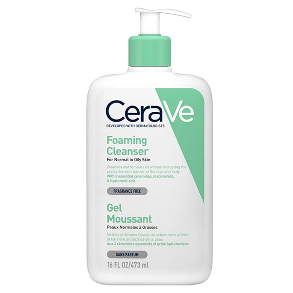 فوم شستشو چرب سراوی فوم شوینده سراوی مدل foaming cleanser مناسب پوست نرمال تا چرب - تصویر 1