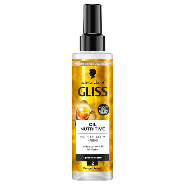 gliss-oil-hair اسپری دوفاز موهای حساس و آسیب دیده Gliss - تصویر 1